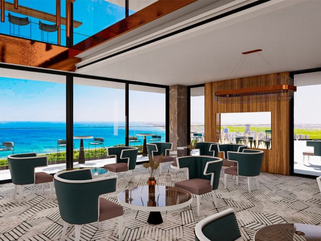 Wunderschönes Projekt direkt am Meer mit Hotelkonzept in Nordzypern Iskele Long Beach 1 + 1 Wohnungen