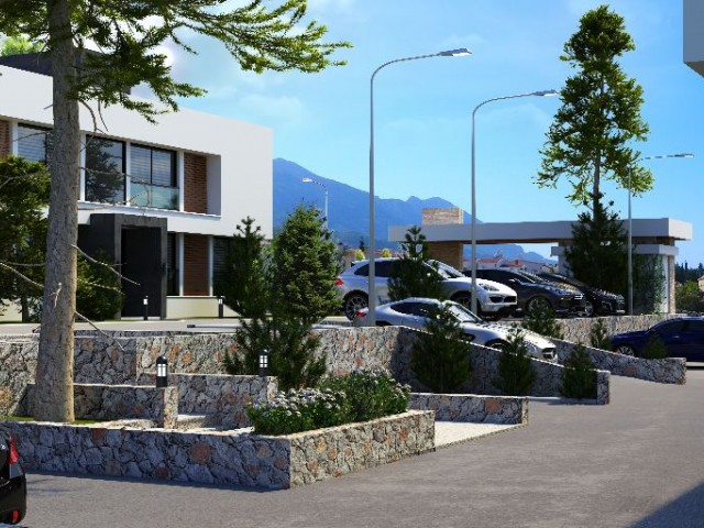 Kıbrıs Girne Alsancak'ta Site İçerisinde Lüks 2+1 Bahçeli Daire