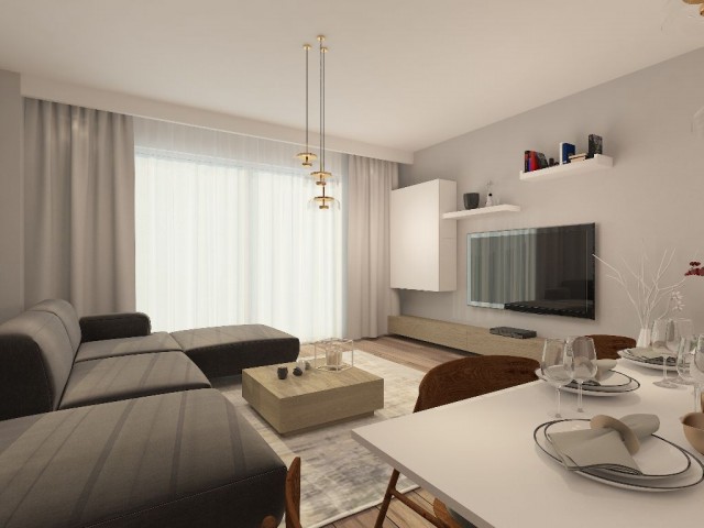 Cyprus Kyrenia Alsancak Inside a Complex Amazing Loacation 2 +1 Flats For Sale 