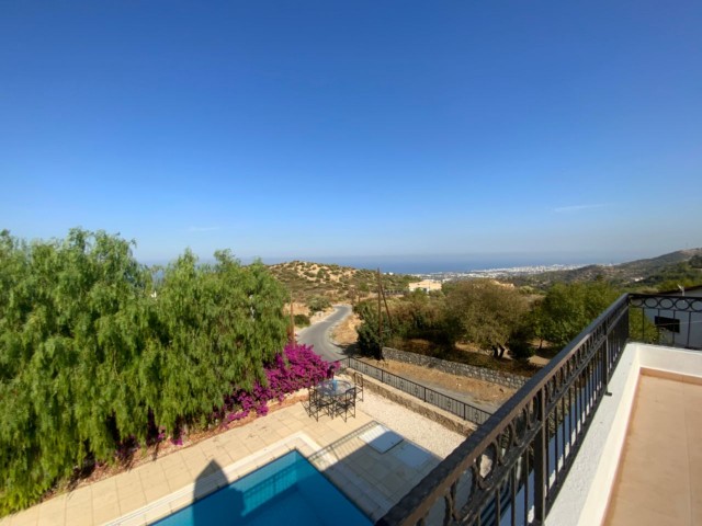 Zypern Kyrenia Karmi Zu Vermieten 3+1 Doppel Llogara Villa Mit Meerblick Mit Pool ** 