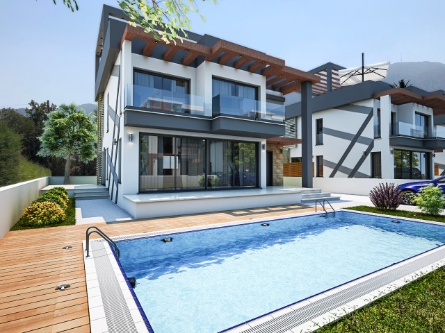 Kıbrıs Girne Alsancak Kapanmaz Deniz Manzaralı Satılık Villa 