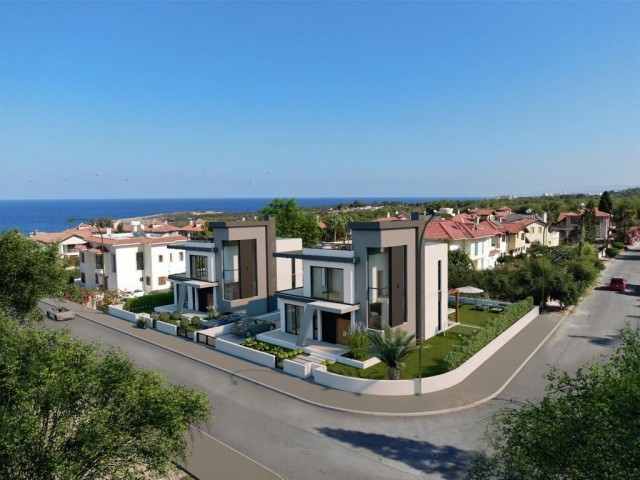 Kıbrıs Girne Çatalköy Müstakil Yüzme Havuzlu Modern Satılık 4+1 Villalar