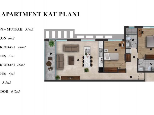 Zypern Kyrenia Zentrum Ultra Luxus 2+1 Wohnung Zum Verkauf In Fantastischer Lage ** 