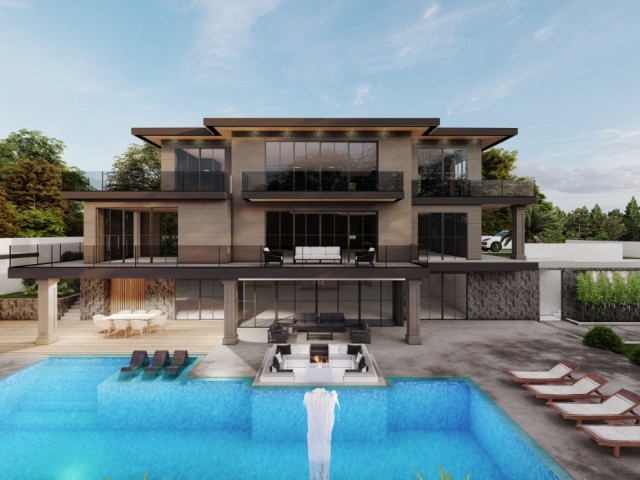 Kıbrıs Girne Ciklos Satılık Ultra Lüx Özel Tasarım 5+1 Villa