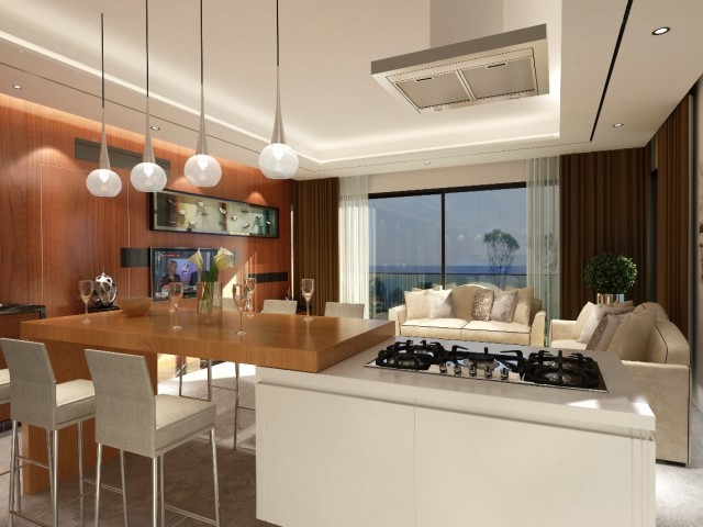 Cyprus Kyrenia Center Ultra Luxury Sea and Mountain View 2+1 Apartments for Sale