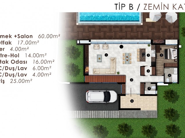 Kıbrıs Girne Bellapais'te Satılık 3+1 Ultra lüx Villallar