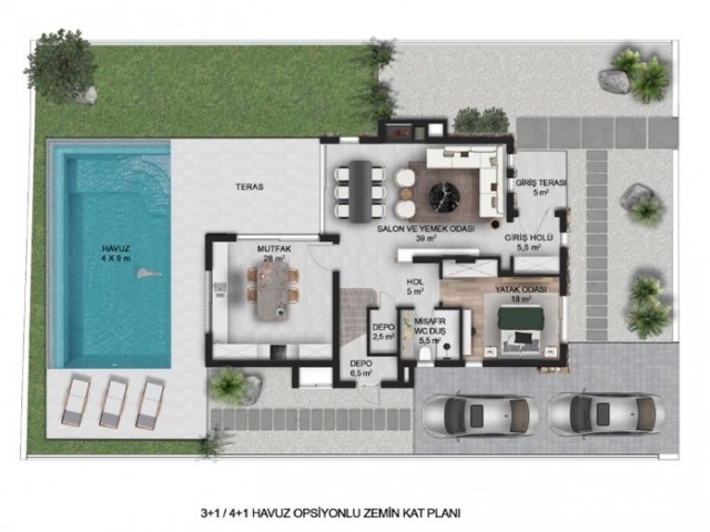 Cyprus Kyrenia, Edremit Luxury Villa 3+1 Project