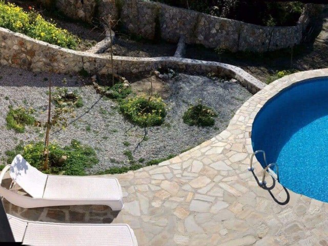 A FULLY FURNISHED 3+1 DUPLEX LUX VILLA WITH A GARDEN WITH A PRIVATE POOL WITH A GREAT VIEW OF NATURE IN THE KYRENIA EDREMIT REGION ** 