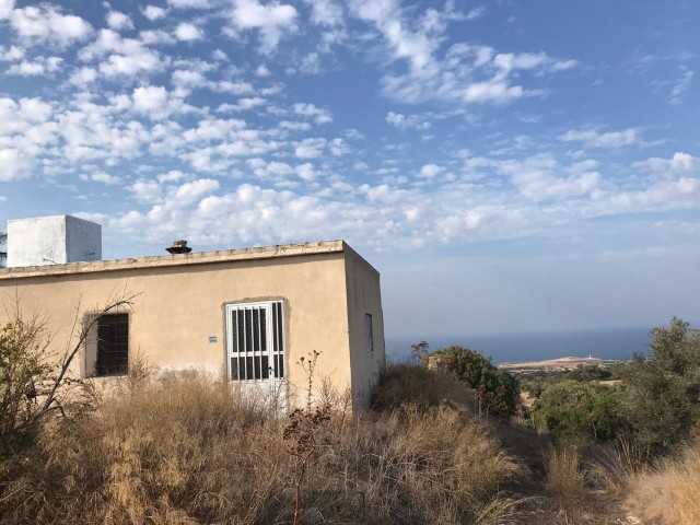 3 Old Houses with Sea View in Sipahi, 6 Decares of Land for Sale, 1 House ** 