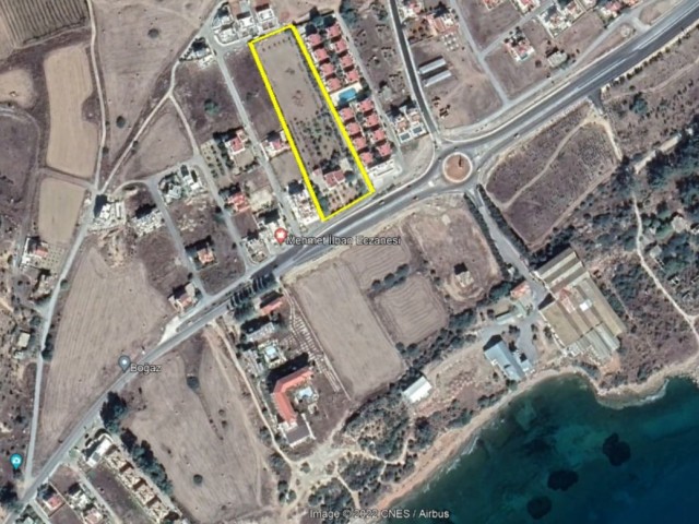 Iskele Bosphorus, 7 acres of land for sale with a villa in it ** 