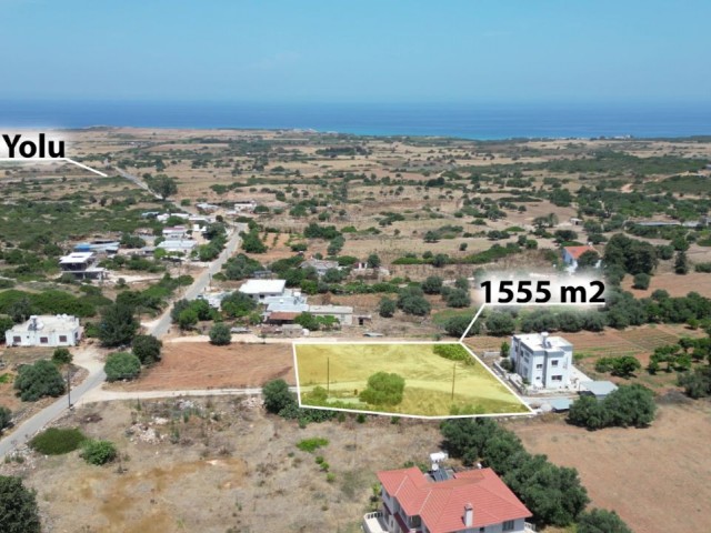 1555 m2 Field for Sale in Yeni Erenköy with zoned development and sea view