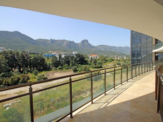 ALL TAXES HAVE BEEN PAID AT AKACAN ELEGANCE SITE IN KYRENIA CENTRAL CYPRUS, 3+1 EN-SUITE APARTMENT FOR SALE WITH MOUNTAIN AND SEA VIEWS ** 