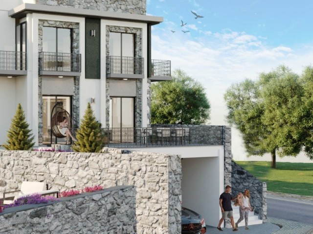 3+1 LUXUS-WOHNUNGEN ZUM VERKAUF IN ZYPERN KYRENIA CHATALKÖY VILLA MIT GARTEN UND TERRASSE OPTIONEN ** 