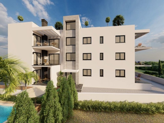 2+1 LUXURY APARTMENTS FOR SALE IN ALSANCAK, KYRENIA, CYPRUS, WITH ON-SITE, EN SUITE BATHROOM, SHARED SWIMMING POOL ** 