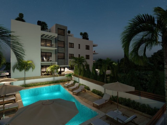 2+1 LUXURY APARTMENTS FOR SALE IN ALSANCAK, KYRENIA, CYPRUS, WITH ON-SITE, EN SUITE BATHROOM, SHARED SWIMMING POOL ** 