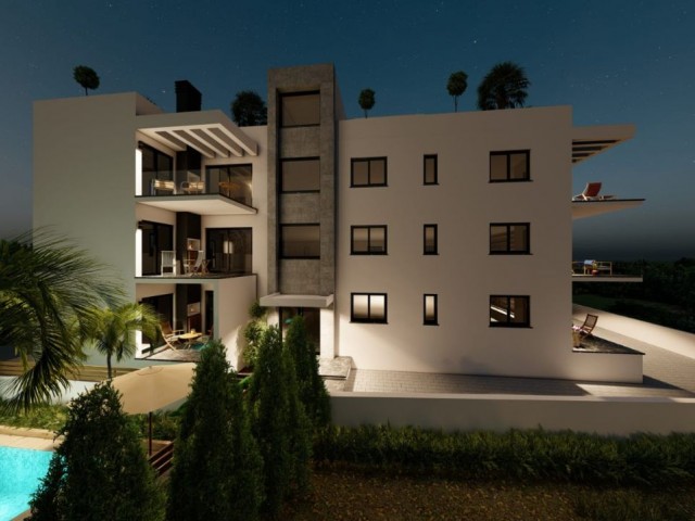 2+1 LUXURY APARTMENTS FOR SALE IN ALSANCAK, KYRENIA, CYPRUS, WITH ON-SITE, EN SUITE BATHROOM, SHARED SWIMMING POOL ** 