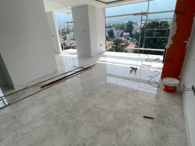 CYPRUS KYRENIA 3 + 1 LUXURY APARTMENT FOR SALE ON BELLAPAIS ROAD WITH MAGNIFICENT MOUNTAIN AND SEA VIEWS, INDOOR PARKING AND COMMERCIAL PERMIT ** 