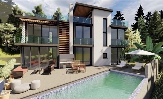 ULTRALUX VILLAS FOR SALE WITH STUNNING MOUNTAIN AND SEA VIEW, POOL, JACUZZI AND 1st CLASS WORKMANSHIP IN CYPRUS GIRNE YESILTEPE