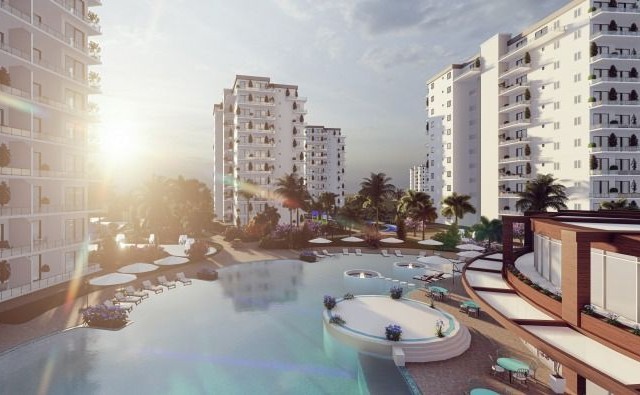 1+1 LUXURIOUS FLATS FOR SALE IN CYPRUS ISKELE REGION WITH 5 STAR HOTEL CONCEPT