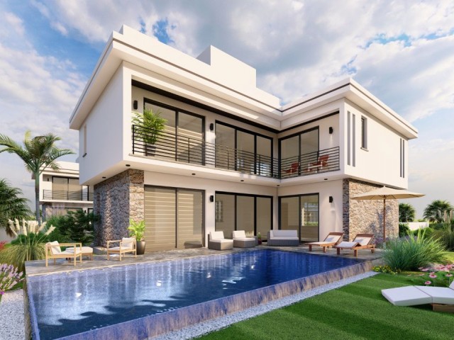 4+1 VILLAS WITH POOL 300 METERS FROM THE SEA IN ISKELE ÖTÜKEN, CYPRUS