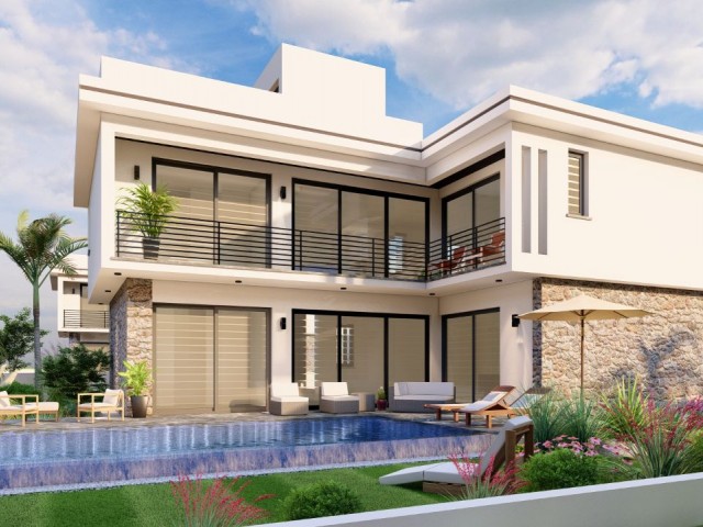 4+1 VILLAS WITH POOL 300 METERS FROM THE SEA IN ISKELE ÖTÜKEN, CYPRUS