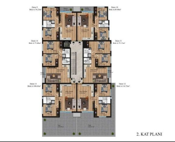 آپارتمان 2+1 برای فروش در مرکز جیرن قبرس