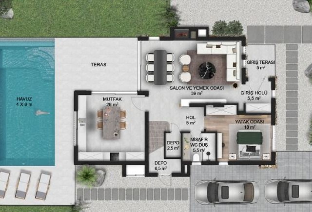 3+1 LUXURIOUS VILLAS FOR SALE IN CYPRUS GIRNE EDREMIT