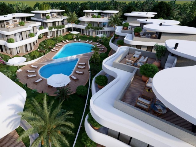 4+ 1 LUXURY VILLAS FOR SALE IN ALSANCAK, CYPRUS GİRNE, NEIGHBORING MERİT HOTELS, WITH MAGNIFICENT 