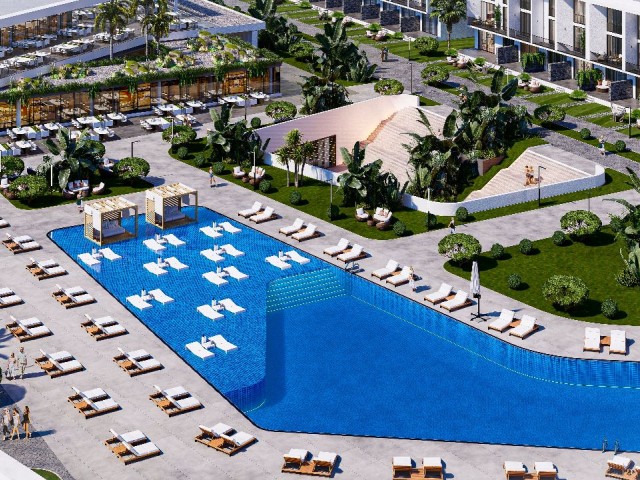 SPECIALLY DESIGNED 1+1 2+1 3+1 LUXURIOUS FLATS FOR SALE IN CYPRUS ISKELE WITH THE CONCEPT OF 5 STAR HOTEL