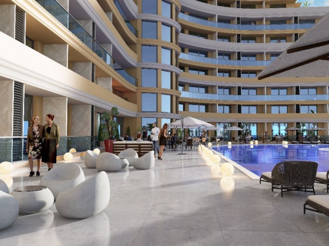 ULTRA LUXURIOUS 1+1 AND STUDIO FLATS FOR SALE IN CYPRUS ISKELE REGION IN HOTEL CONCEPT
