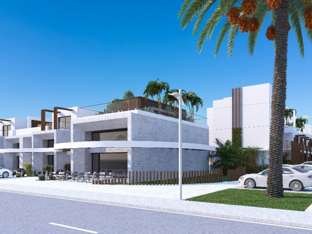 A MAGNIFICENT PROJECT OFFERING A HOLIDAY-LIKE LIVING SPACE, 2 MINUTES TO THE SEA, IN YENIBOGAZICI REGION IN CYPRUS MAGUSA