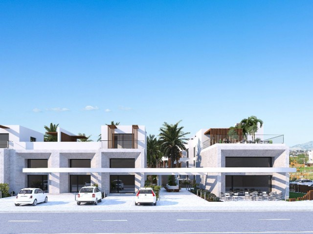 A MAGNIFICENT PROJECT OFFERING A HOLIDAY-LIKE LIVING SPACE, 2 MINUTES TO THE SEA, IN YENIBOGAZICI REGION IN CYPRUS MAGUSA