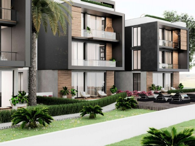 LUXURIOUS PROJECT OFFERING GARDEN AND TERRACE OPTIONS INSIDE THE SITE WITH POOL IN ALSANCAK, CYPRUS