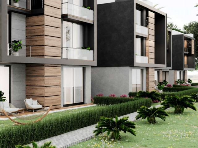 2+1 FLATS FOR SALE IN CYPRUS GIRNE ALSANCAK, CLOSE TO MERIT HOTELS, WALKING DISTANCE TO THE SEA, CONSIST OF 2 BLOCKS WITH PRIVILEGES SUCH AS A COVERED PARKING PARKING ELEVATOR.