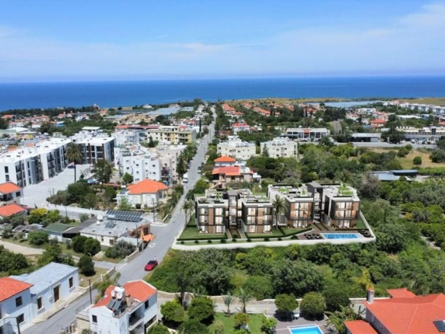 2+1 FLATS FOR SALE IN CYPRUS GIRNE ALSANCAK, CLOSE TO MERIT HOTELS, WALKING DISTANCE TO THE SEA, CONSIST OF 2 BLOCKS WITH PRIVILEGES SUCH AS A COVERED PARKING PARKING ELEVATOR.