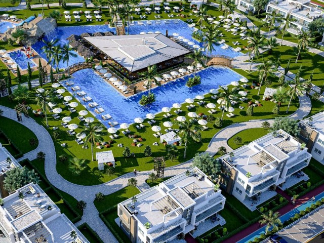 A SITE WITH A HOTEL CONCEPT IS BEING CONSTRUCTED IN CYPRUS İSKELE REGION. AMAZING LIVING AREA AND UNIQUE INVESTMENT OPPORTUNITY