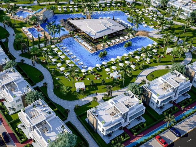 A SITE WITH A HOTEL CONCEPT IS BEING CONSTRUCTED IN CYPRUS İSKELE REGION. AMAZING LIVING AREA AND UNIQUE INVESTMENT OPPORTUNITY