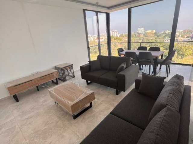 LUXURY 3+1 FLAT WITH SEA VIEW WITH GENERATOR FOR RENT IN KYRENIA CENTER