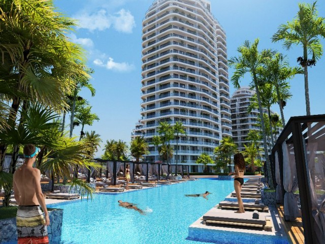 SEA VIEW FLATS OFFERING YOU A PRIVILEGED LIFE WITH ALL FACILITIES IN CYPRUS LEFKE GAZİVEREN AREA