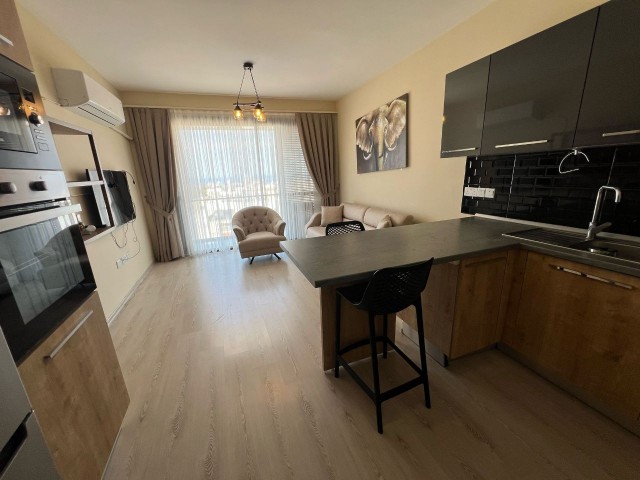 FULLY FURNISHED 2+1 FLAT FOR RENT IN KYRENIA CENTER WITH MOUNTAIN AND SEA VIEWS