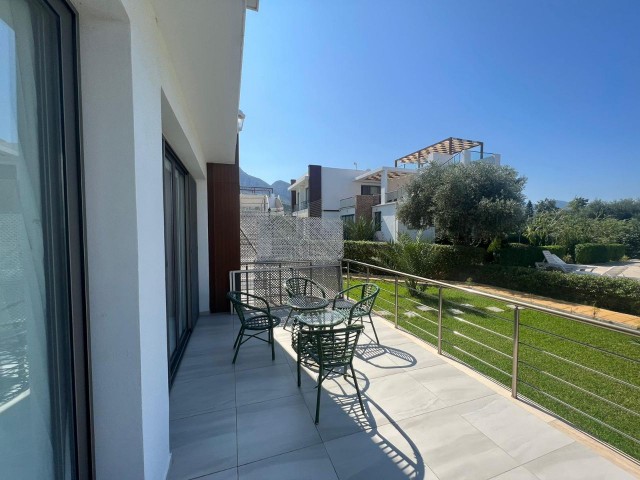 flat with garden poolside