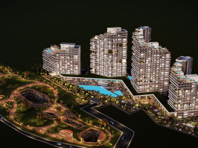 İskele Long Beach'de, Querencia Sitesinde Satılık 2+1 Daire