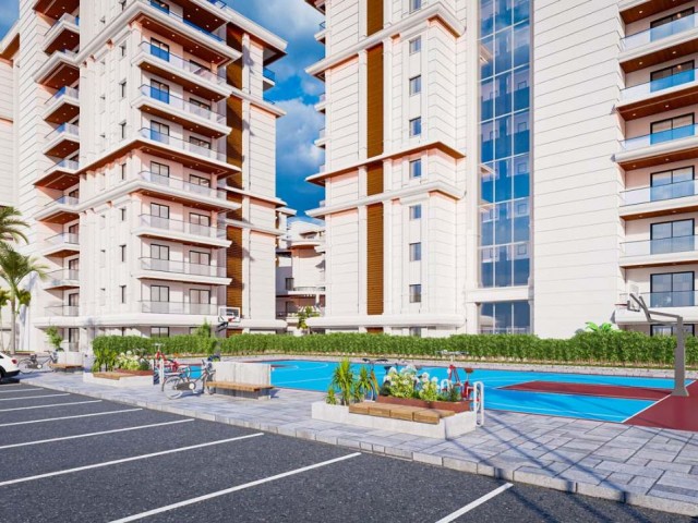 Iskele Long Beach Havuzlu Site İçerisinde 1+1 Daire 84 ay faizsiz taksitle