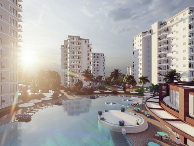 İskele Bigaz'da, Caesar Blue Sitesinde Satılık Eşyalı 3+1 Penthouse. 48 Ay Faizsiz Taksitle. 6% Cashback