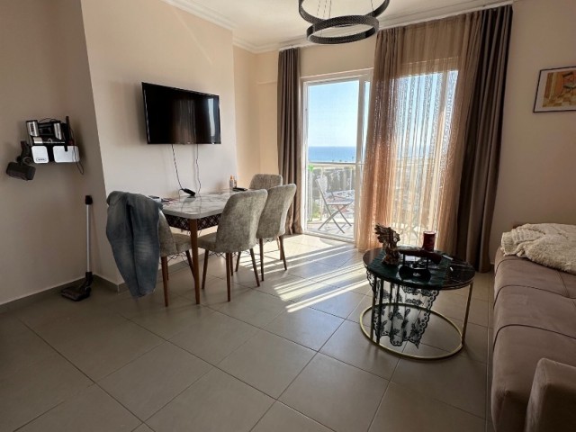 آپارتمان Iskele Long Beach Noyanlar Apartmani Sea Star 1+1 برای فروش با منظره دریا