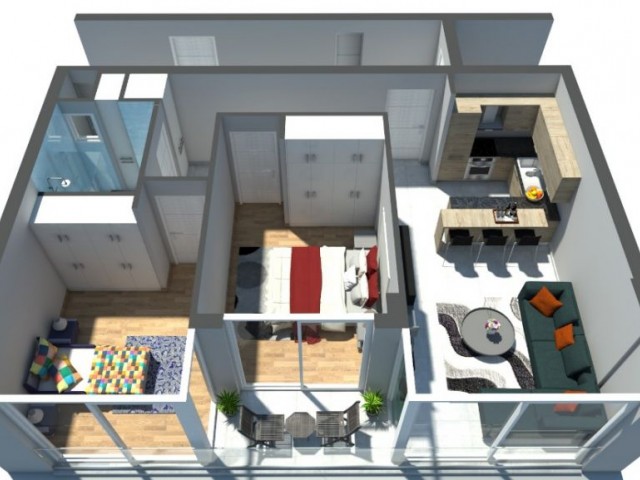 COMFORTABLE LIVING WITH 2+1 APARTMENTS IN THE HAMITKOY DISTRICT OF NICOSIA, TRNC ** 