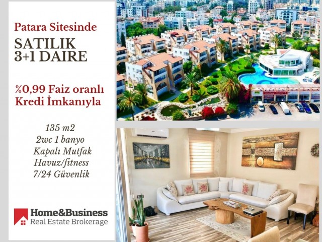 KKTC GİRNENİN PATARA SİTESİNDE SATILIK 3+1 BAKIMLI DAİRE