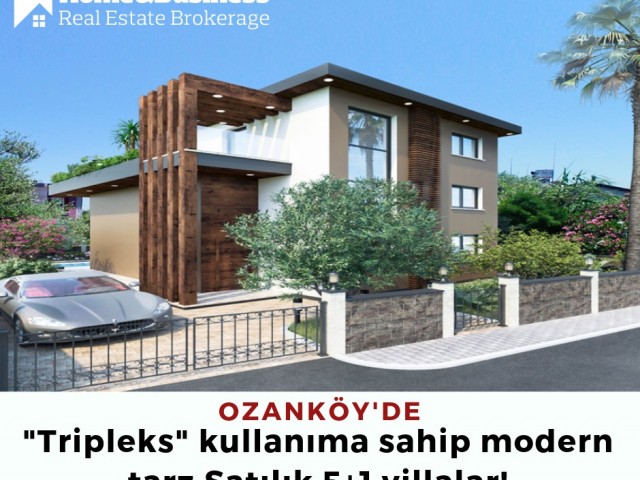 TRNC KYRENIA OZANKÖY ZU VERKAUFEN 5+1 TRIPLEX VILLEN ** 