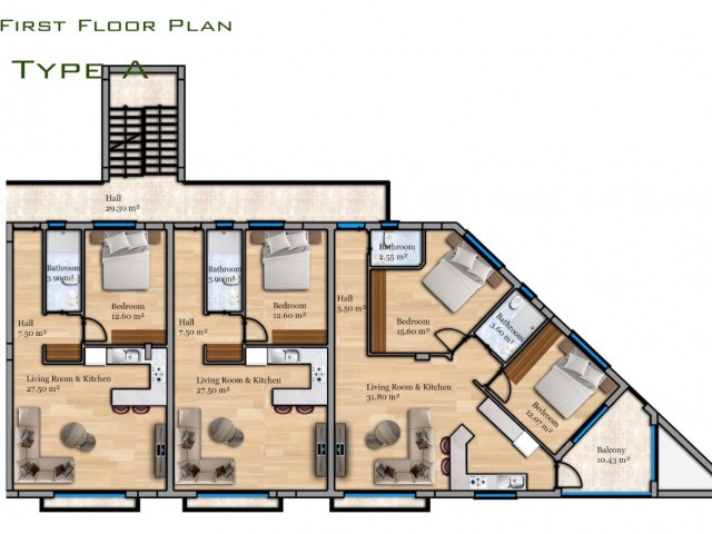 1+1 FLATS FOR SALE FOR LIFE AND COMMERCIAL PURPOSE IN A NEW PROJECT IN KYRENIA ALSANCAK! ** 