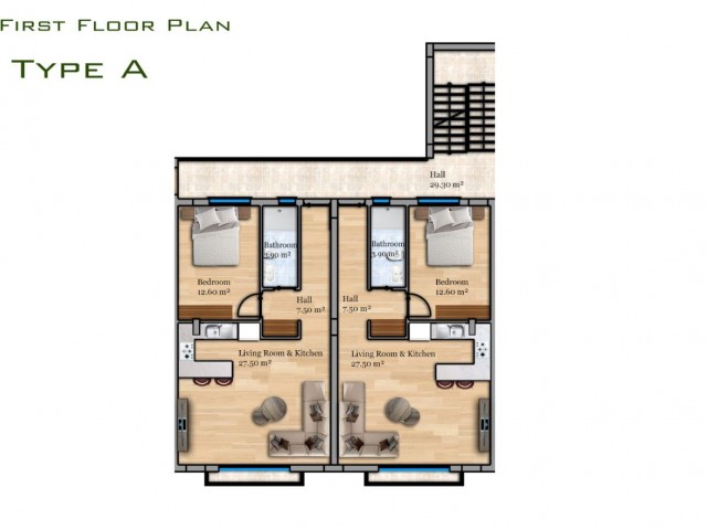 1+1 FLATS FOR SALE FOR LIFE AND COMMERCIAL PURPOSE IN A NEW PROJECT IN KYRENIA ALSANCAK! ** 